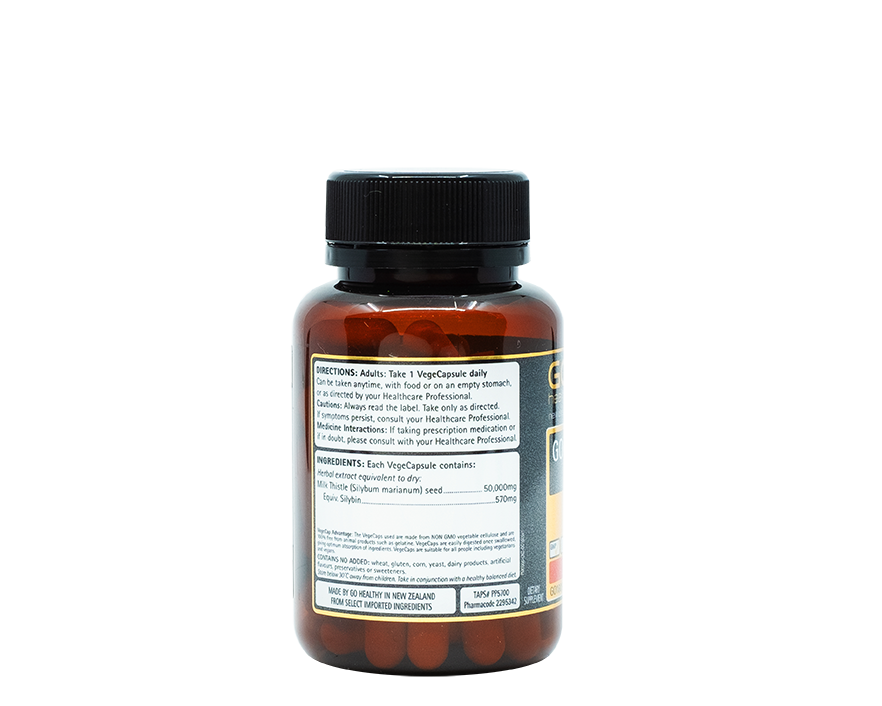 Go Healthy Go Milk Thistle 50000 60 vegecaps - 365 Health Limited
