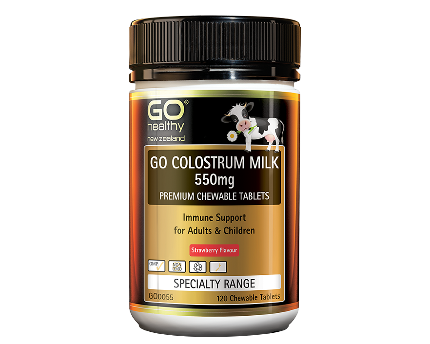 Go Healthy Go Colostrum 550mg Strawberry Flavour 120 tablets - 365 Health Limited